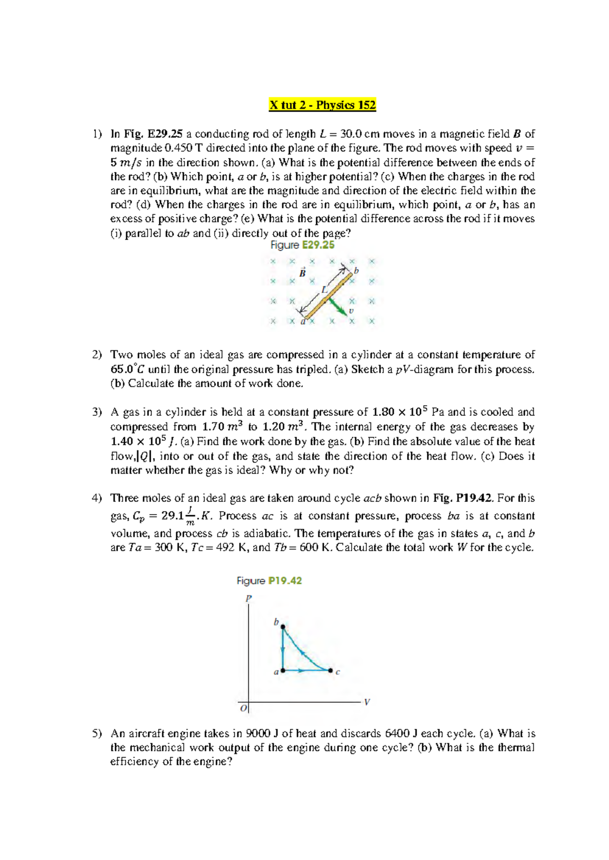 Physics 152 Tut 2 - Key Questions & Solutions on Electromagnetism and ...