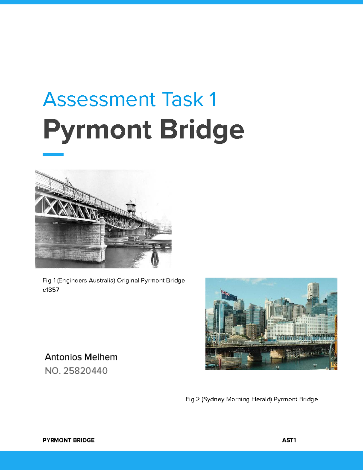Pyrmont Bridge Engineering Analysis - AT1 Civil Engineering - Studocu