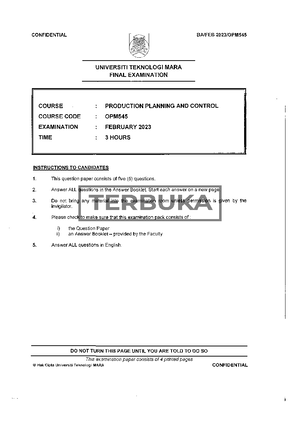 GROUP PROJECT (CASE STUDY) - FACULTY OF BUSINESS AND MANAGEMENT BA244 ...