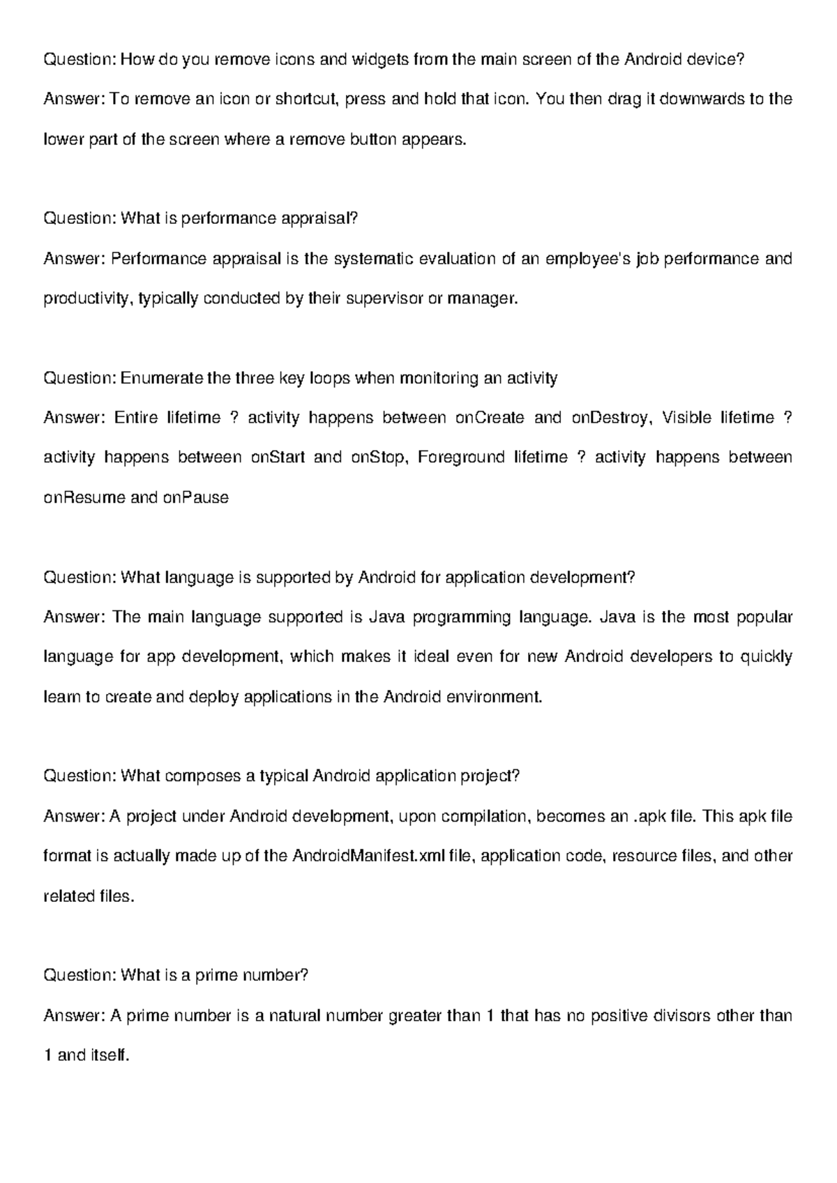 Study Notes: Android Development Basics & Key Concepts (CS101) - Studocu