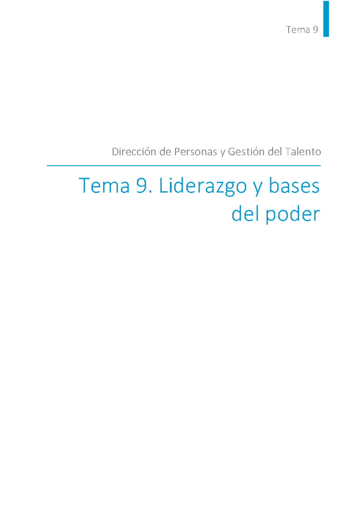 Tema 9: Liderazgo y Fundamentos del Poder en la Gestión del Talento ...