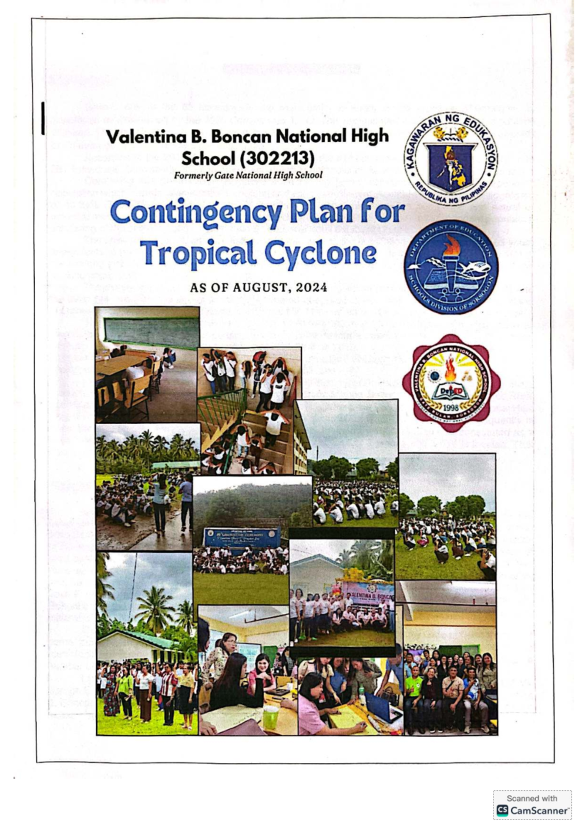 Contingency Plan for Tropical Cyclone Preparedness at Valentina B ...