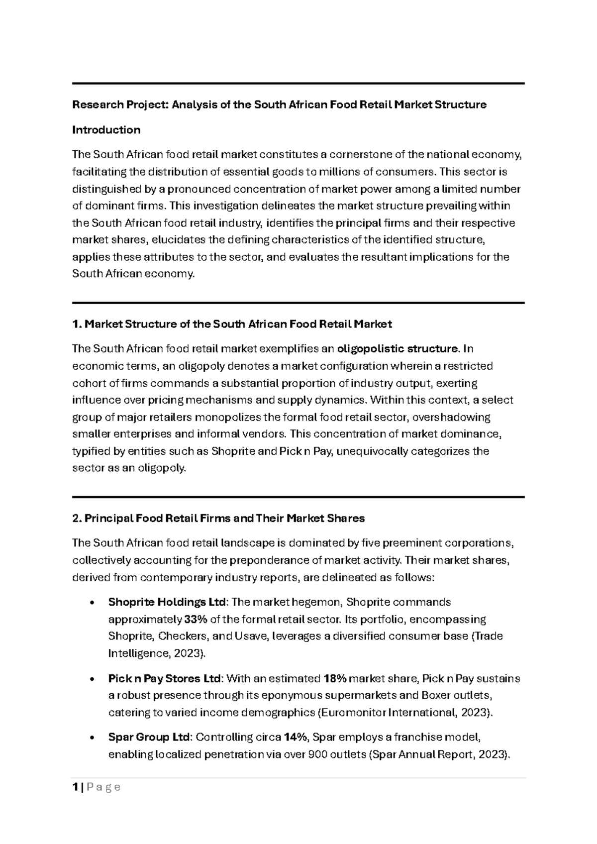 Research Project 3 - Economics assignment - Research Project: Analysis ...
