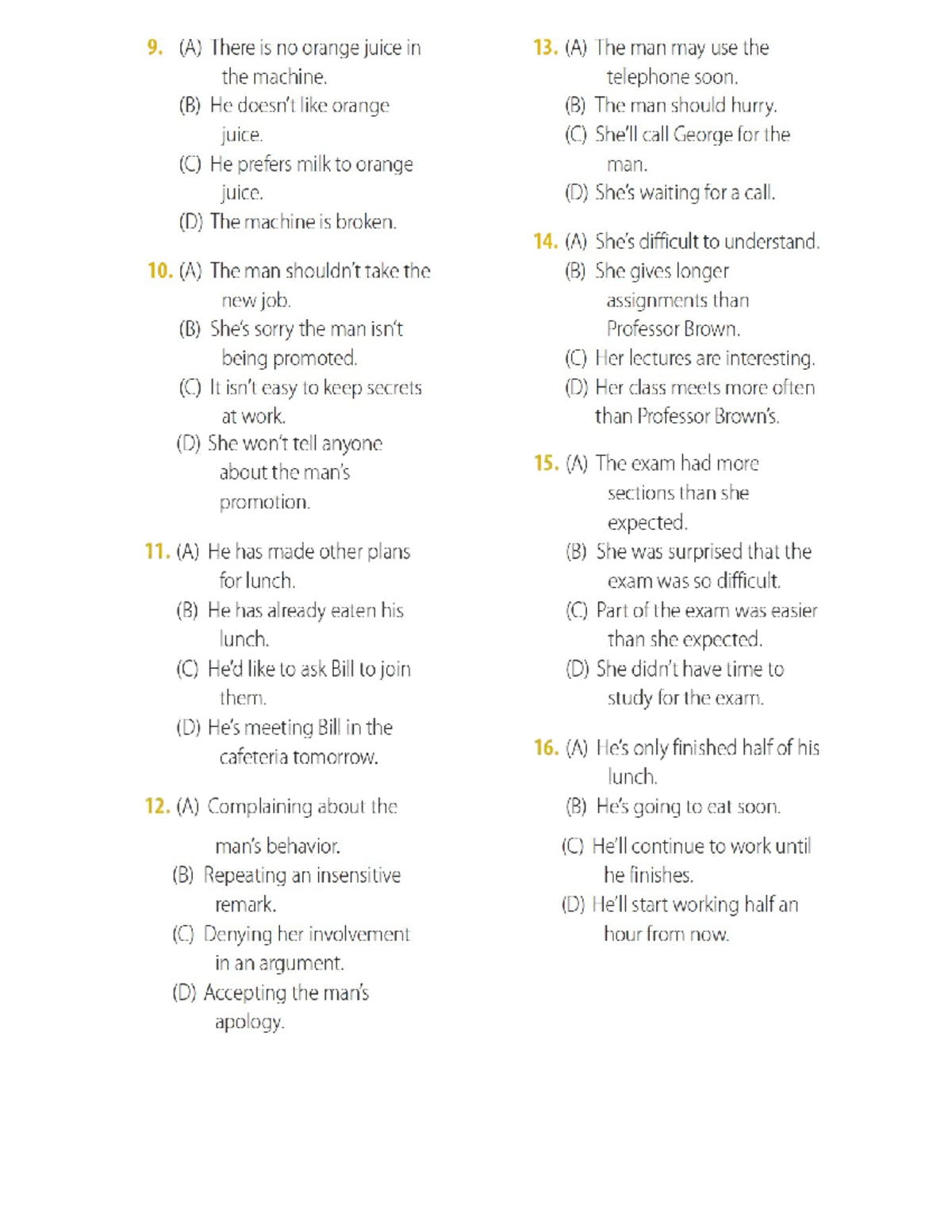 Listening Test 2 - Practice Questions and Answers - Studocu