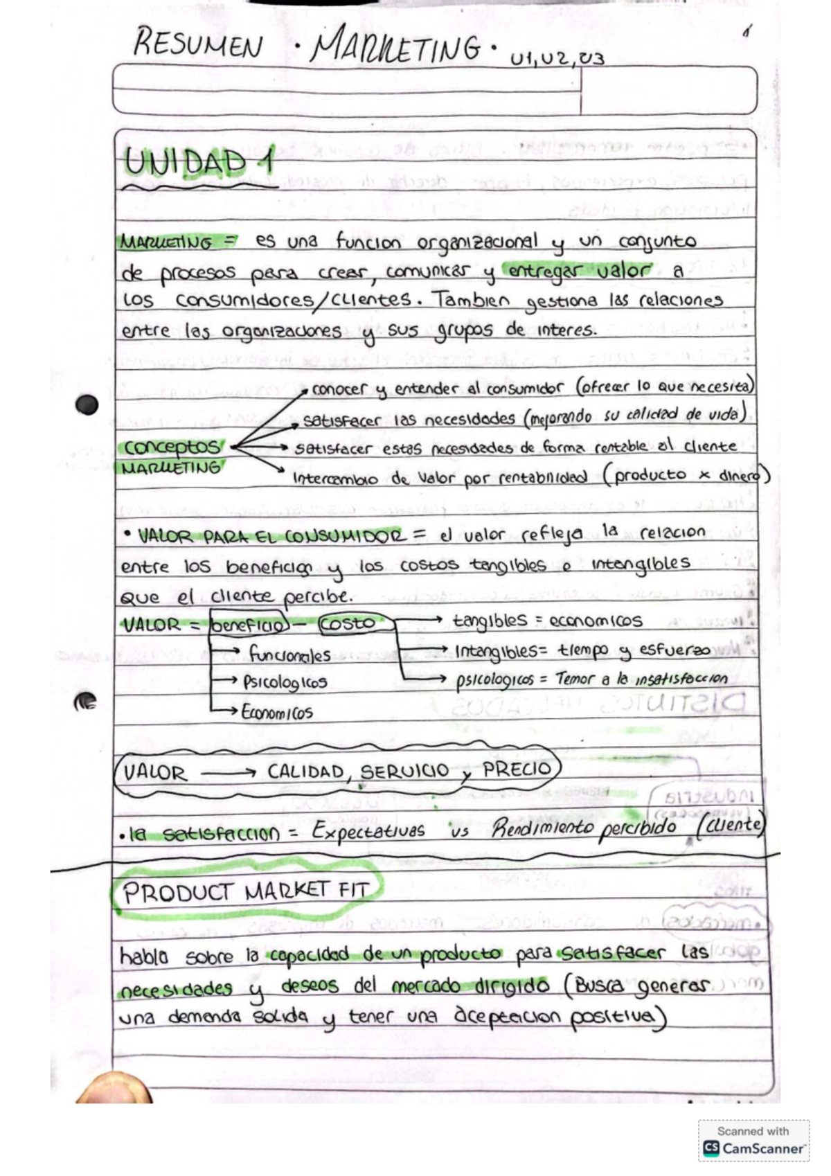 Resumen de Marketing - Unidad 1 y 2 (Final MKT Febrero) - Studocu