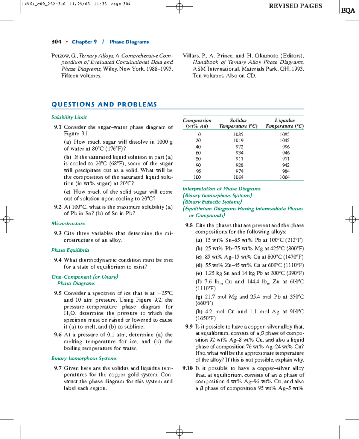 Chapter 9 Phase Diagrams and Problems (MAT 304) - Studocu