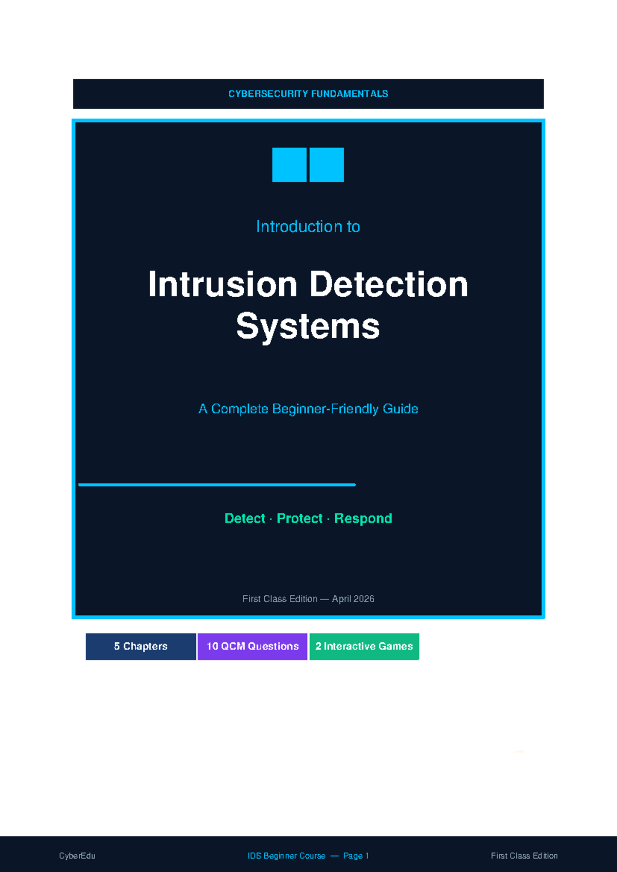 CYBERSECURITY 101: IDS Course 2026 - Complete Beginner's Guide - Studocu