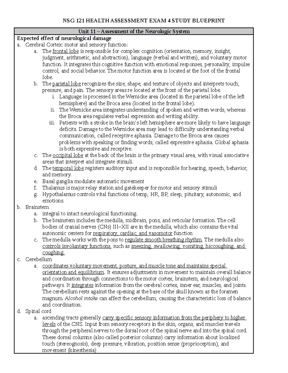 Health Assessment Exam 3 Study Guide - Studocu