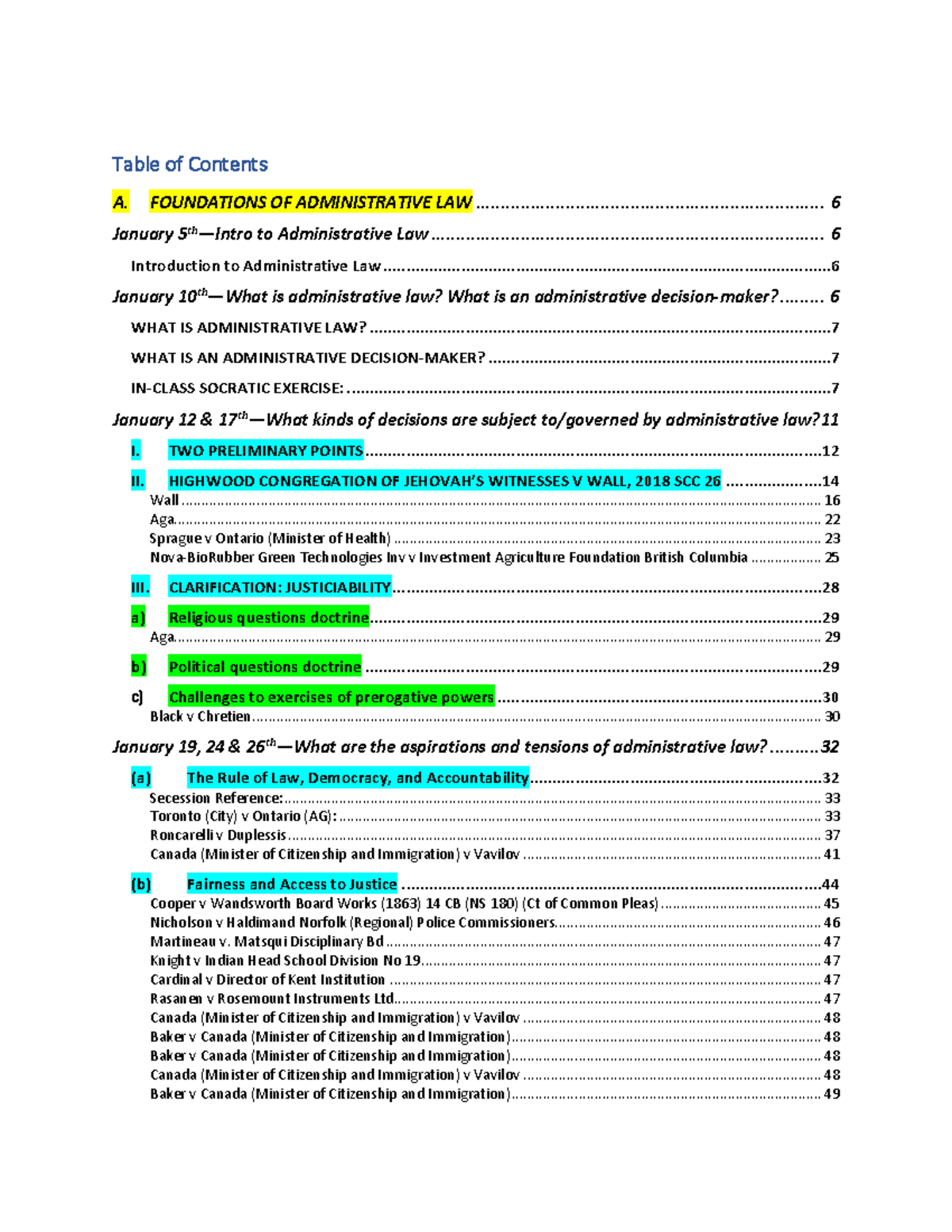 Administrative Law Summary: Key Concepts and Case Studies - Studocu