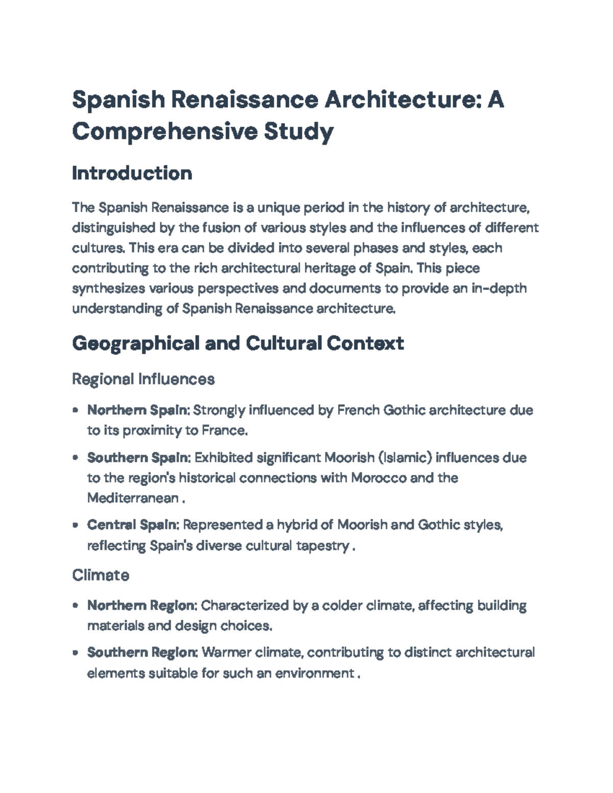 Spanish Renaissance Architecture: Styles & Cultural Contributions - Studocu