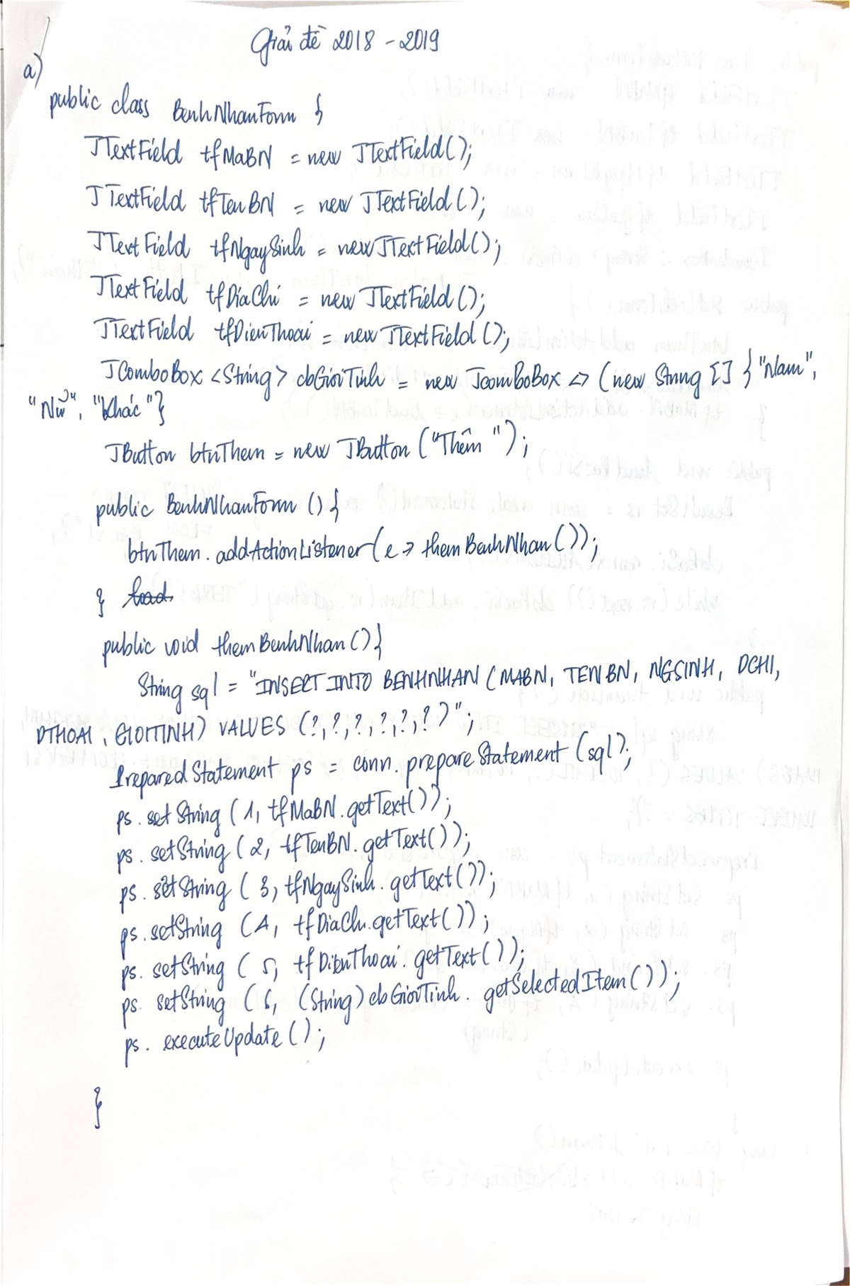Java 18-19: Final Exam Notes on Patient Management System - Studocu