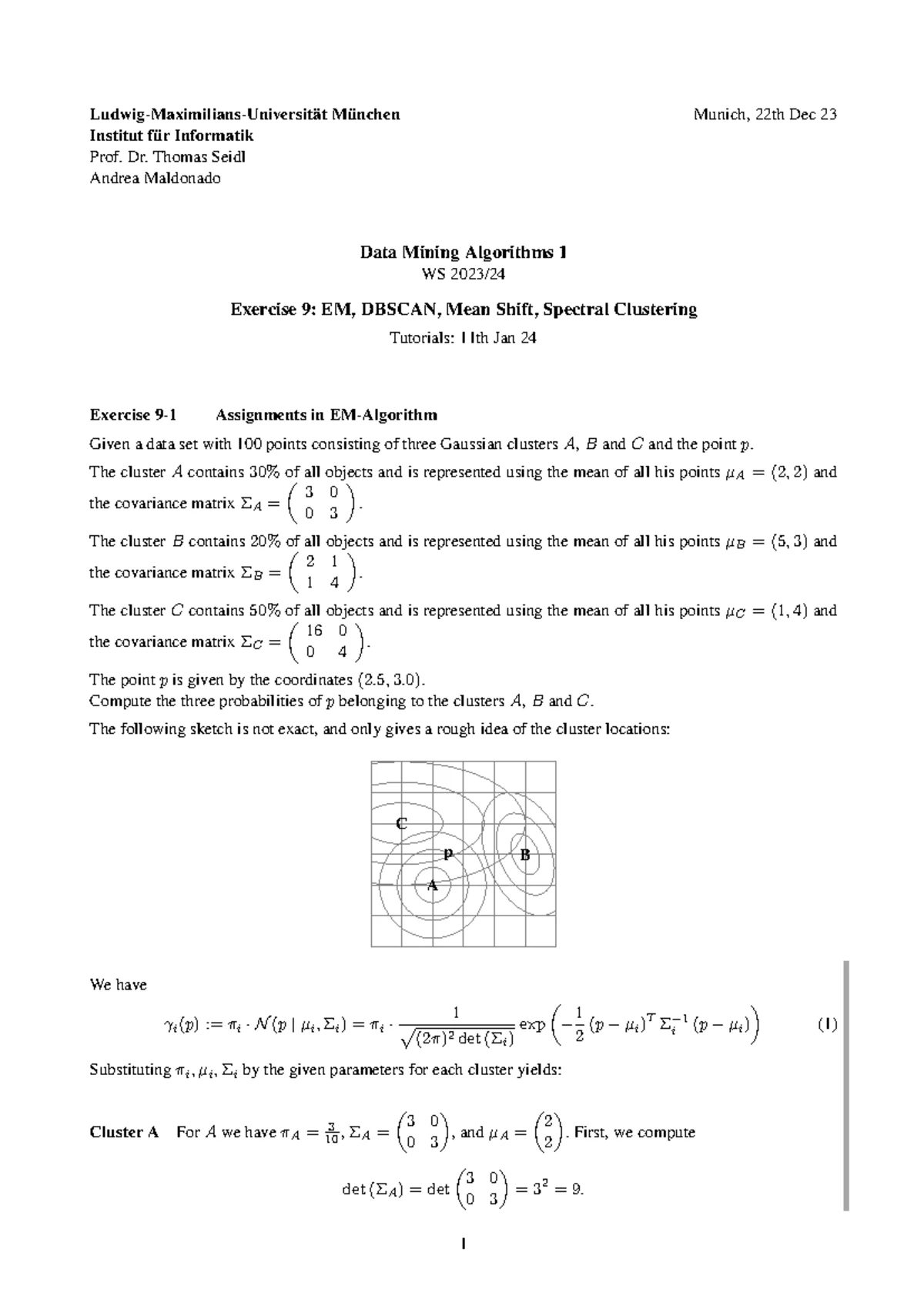 DMA WS23/24 Exercise 10 Solutions: Hierarchical Clustering & MI - Studocu