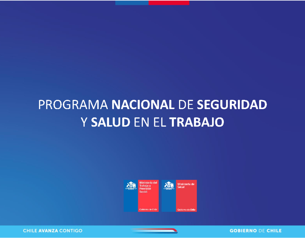 Programa Nacional de Seguridad y Salud en el Trabajo - V.31 2025 - Studocu