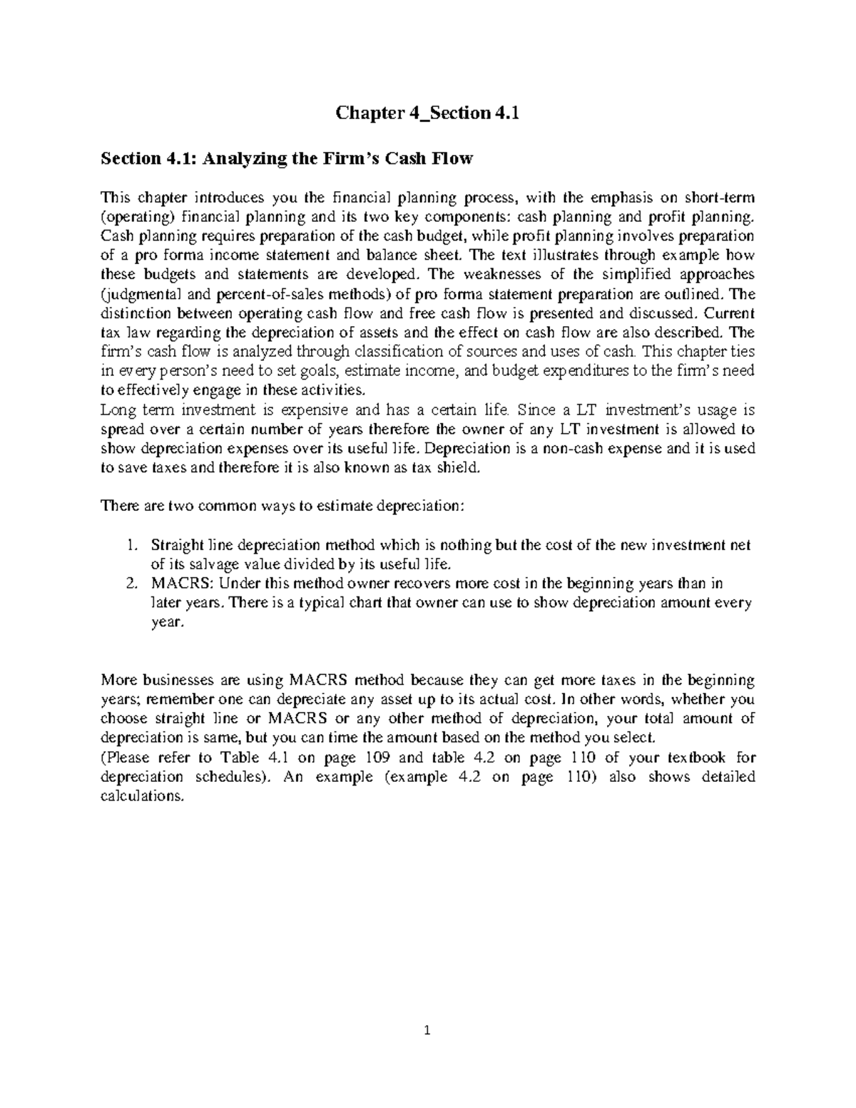Chapter 4: Analyzing Cash Flow - Operating, Investment, and Financing ...