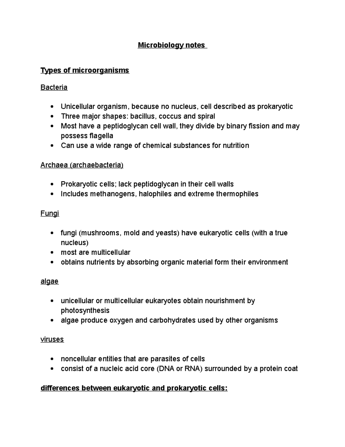 Microbiology notes - professor: Allyson Brady Carleton - Microbiology ...