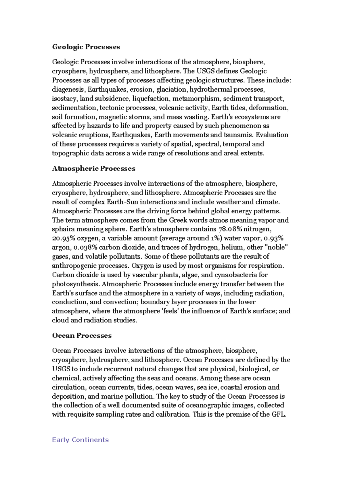 Geologic Processes Overview - Course Code: HKJL - Studocu