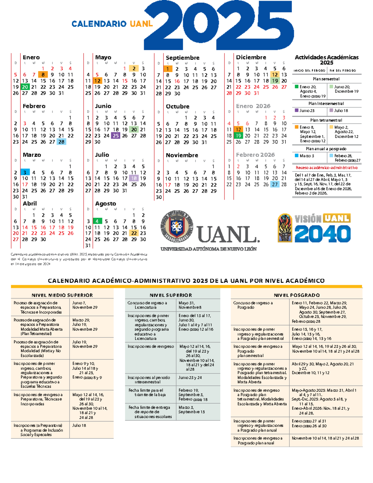 Calendario escolar 2025 nivel medio superior 6