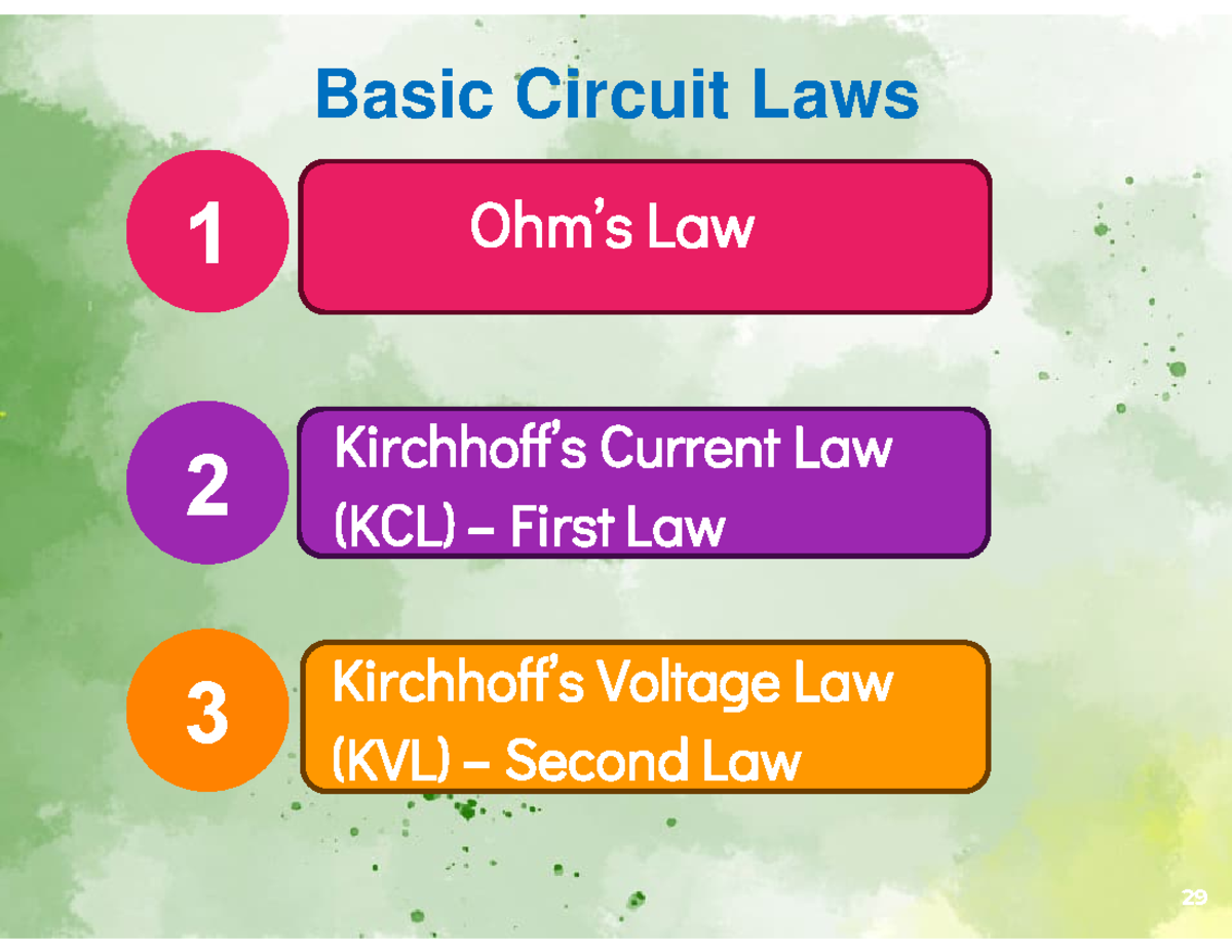 C1 Circuit Laws: KCL, KVL, and Problem Solving Techniques - Studocu