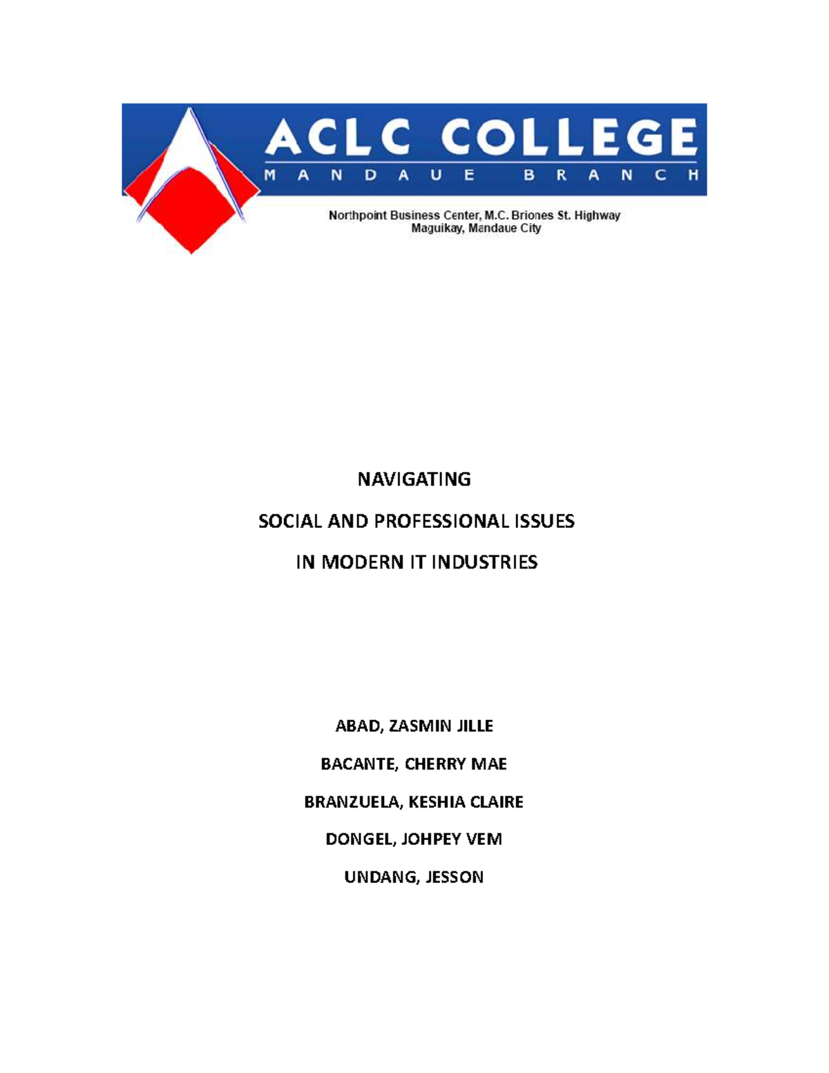 AASoc Prof - Navigating Social & Professional Issues in IT Industries ...