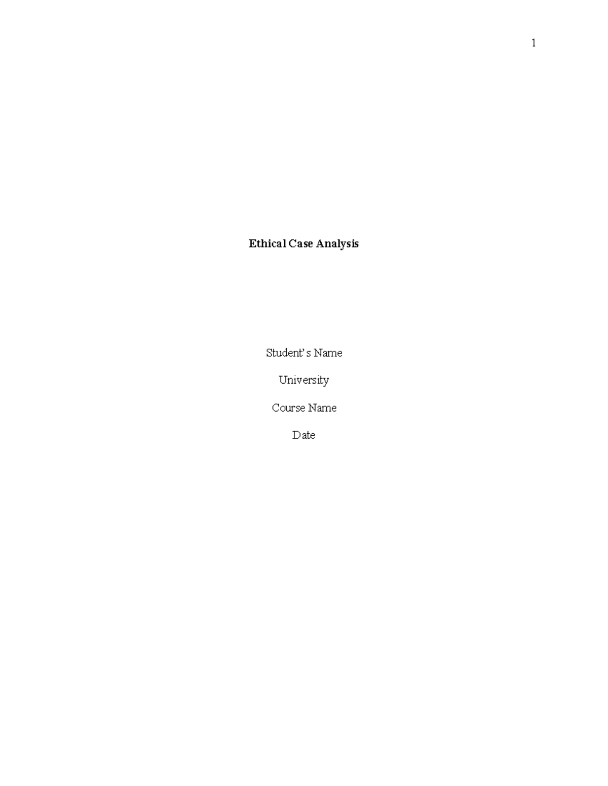 Ethical Case Analysis: NASW Code of Ethics in Social Work - Studocu