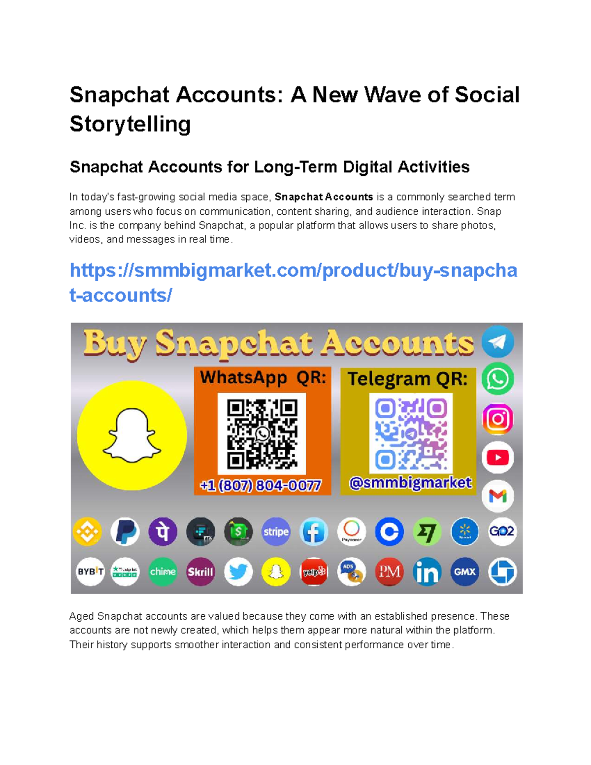 Snapchat Accounts: The Value of Aged Profiles for Digital Engagement ...
