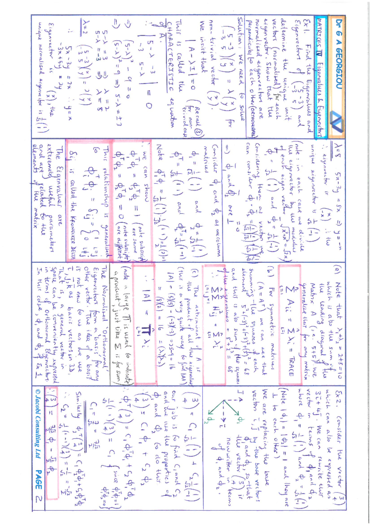 Eigenvalues-P2 34f051edb72cbb89a87810 ce9ba5da76 - Dr G A GEORGIOU 8x ...