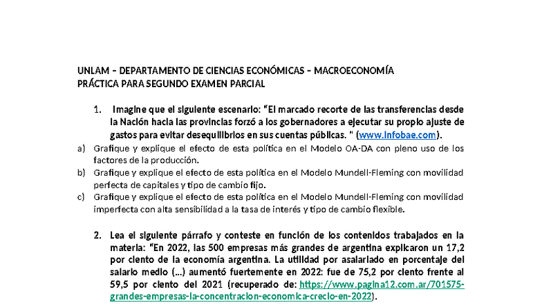Simulacro 2 - Práctica de Macroeconomía para Segundo Examen Parcial ...