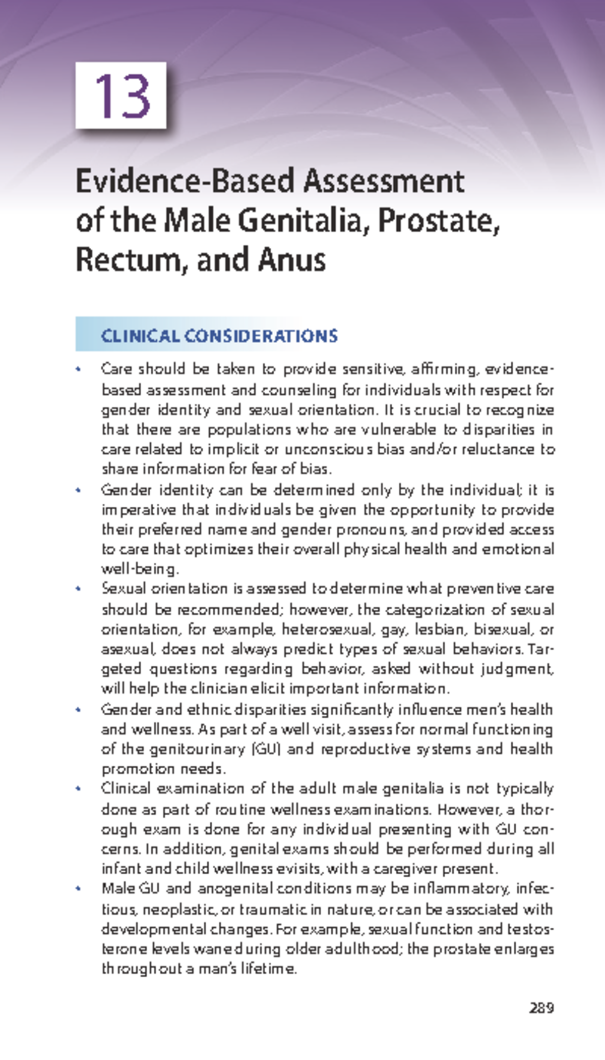 Clinical Considerations for Male Genitalia Assessment - Studocu