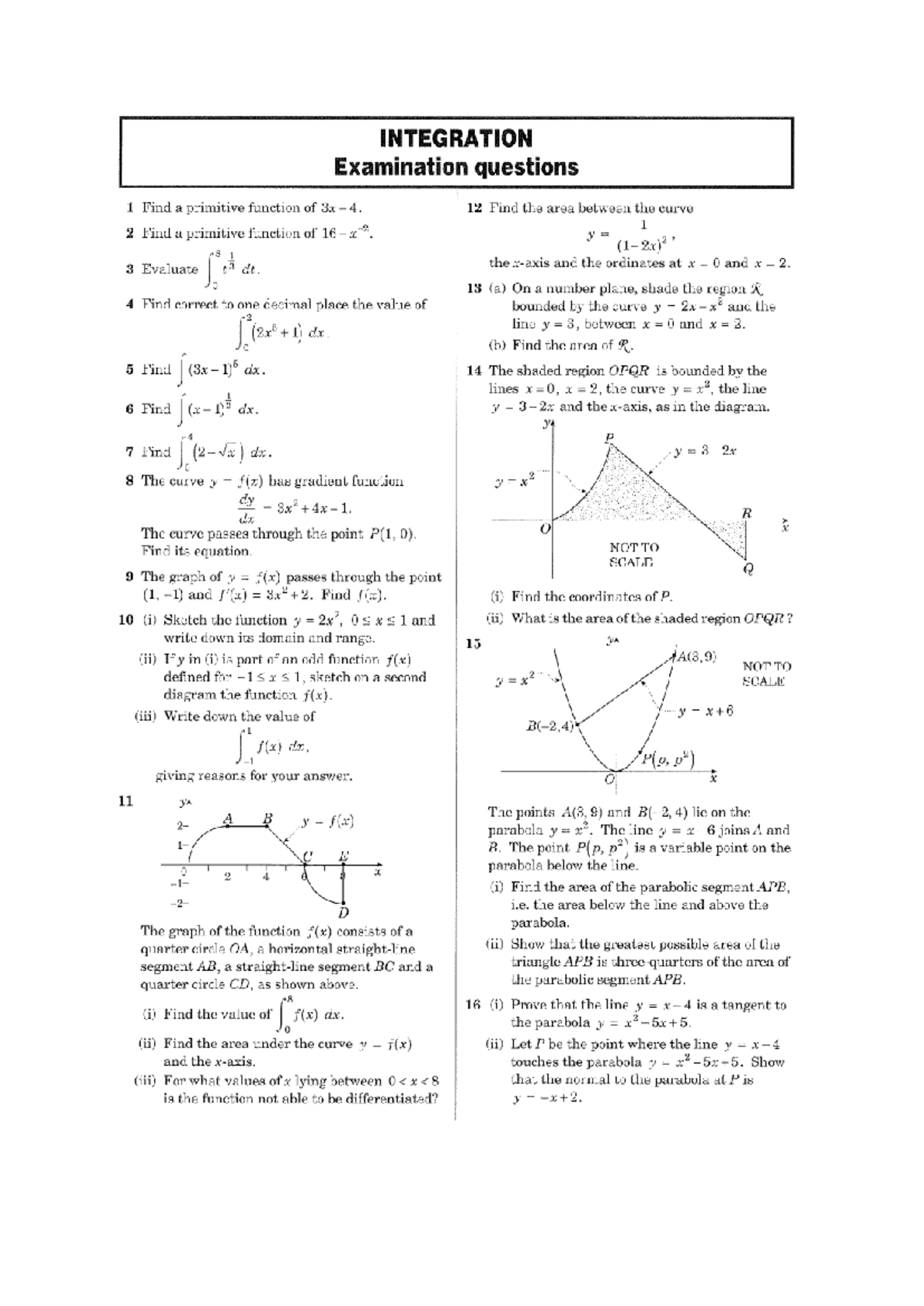 2U - Integration Final Exam Style Questions and Worked Solutions - Studocu