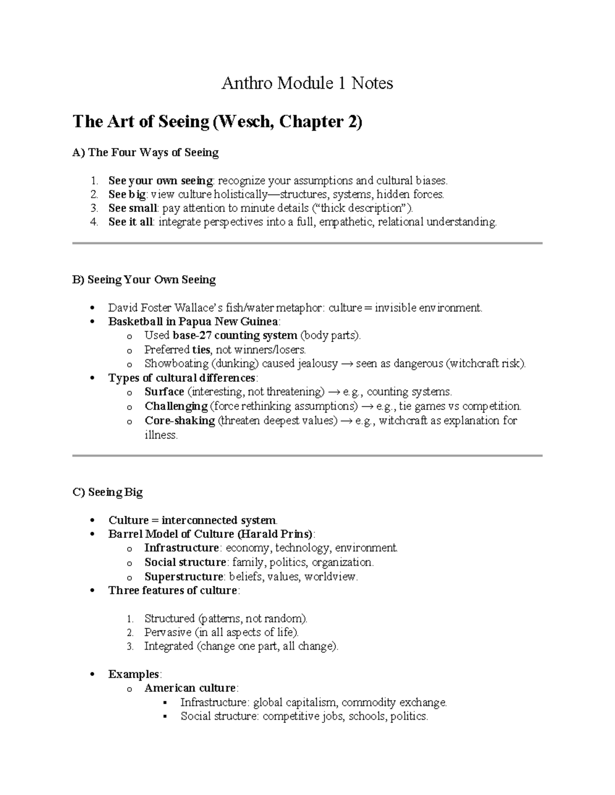 Anthro 101 Module 1 Notes: The Art of Seeing & Archaeology Insights ...