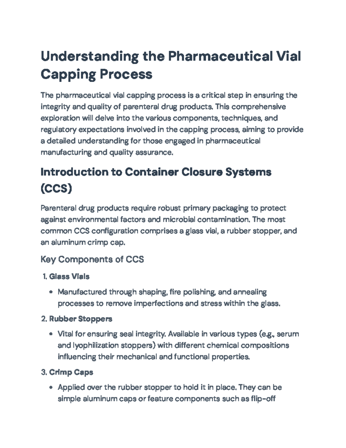 Pharmaceutical Vial Capping Process: Integrity & Quality Assurance ...