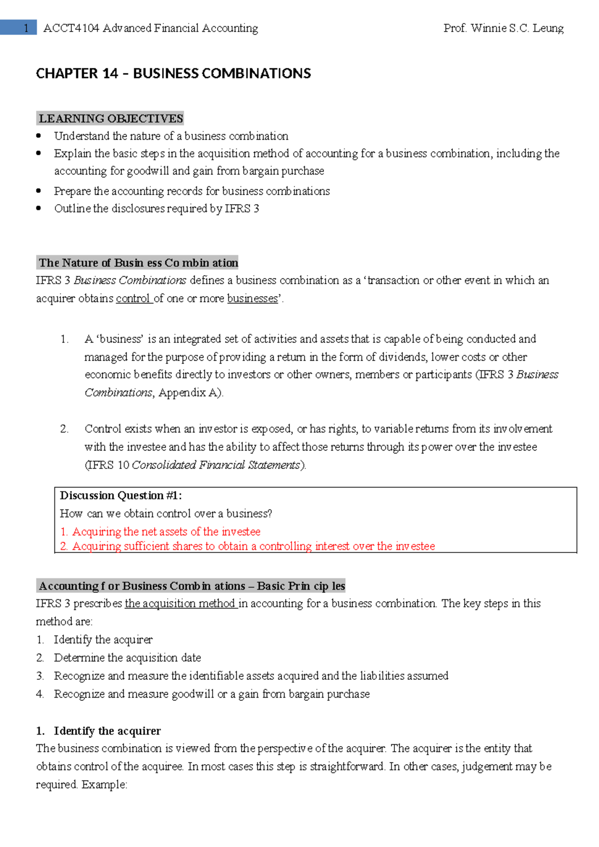 Chapter 14 Lecture Notes (with answers) - CHAPTER 14 – BUSINESS ...