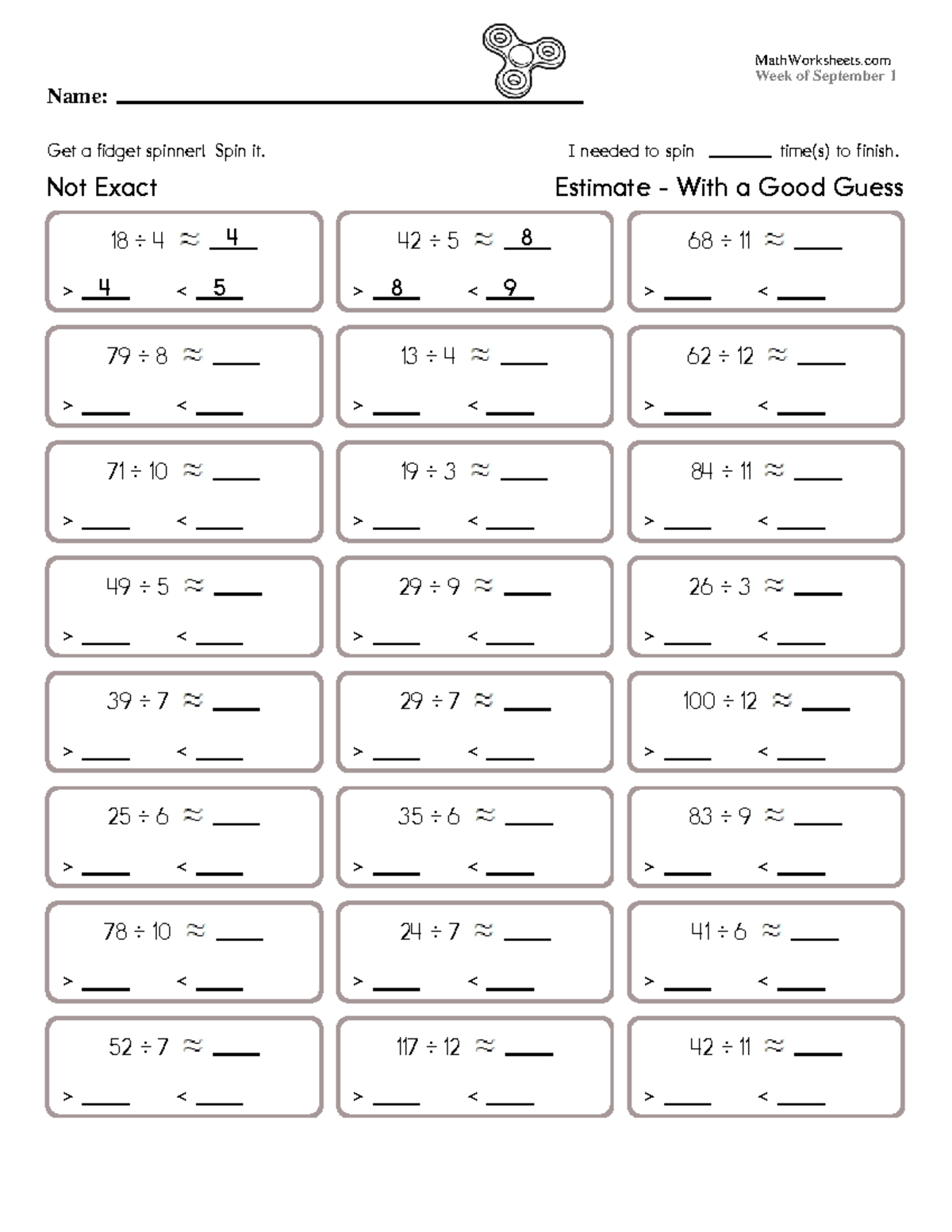 Math 101: Weekly Practice Worksheets - September 1 - Studocu