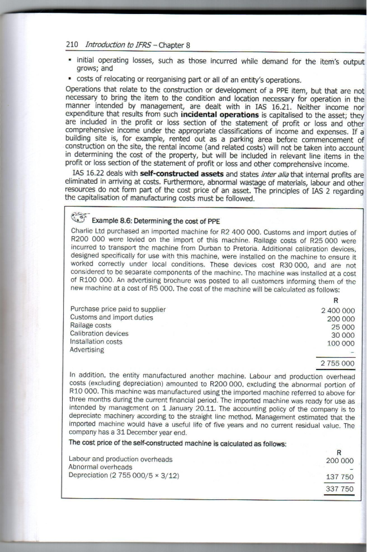 210 Introduction to IFRS: Chapter 8 - Initial Operating Losses & PPE ...