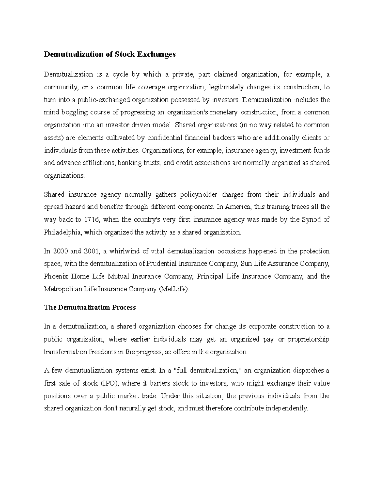Understanding Demutualization of Stock Exchanges: A Detailed Study ...