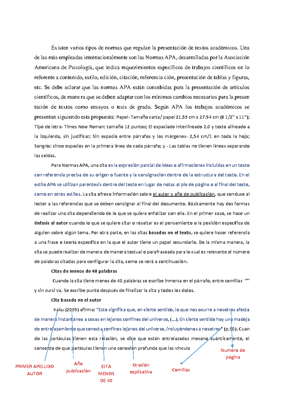 Práctica APA LET 011 - Citas y Formato en Textos Académicos - Studocu