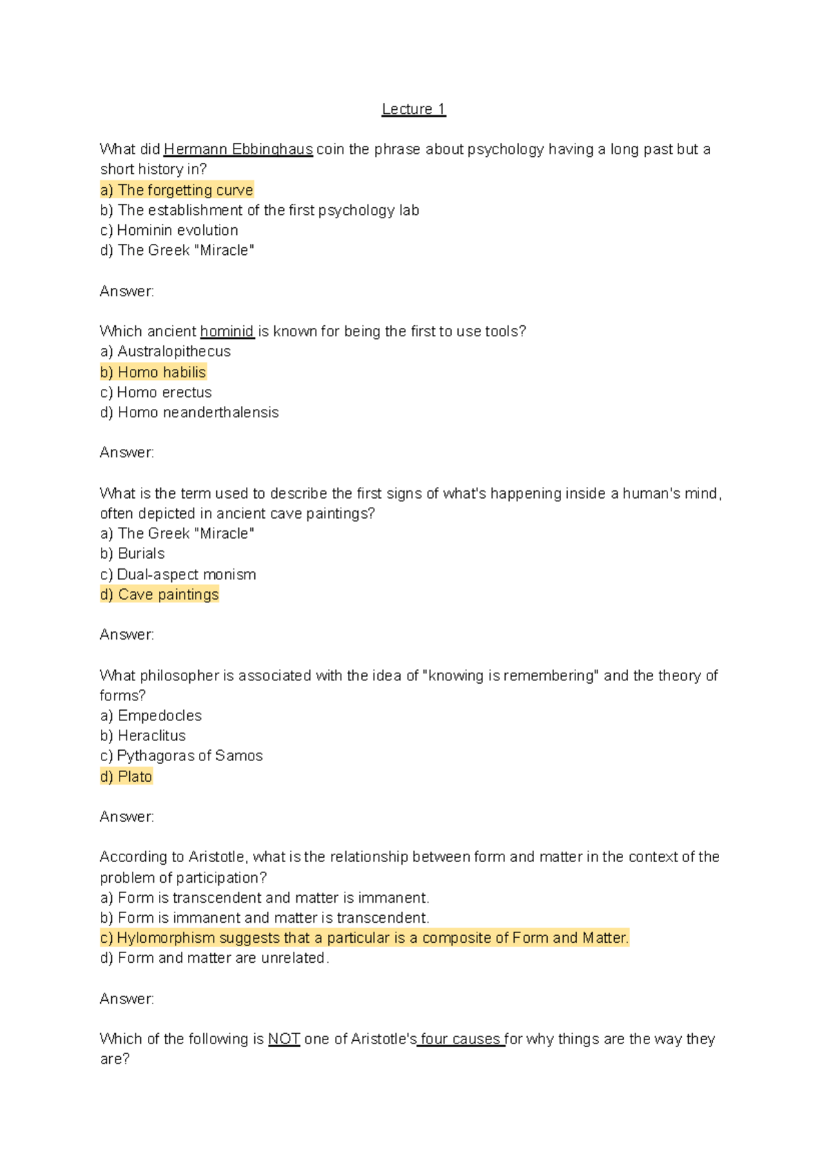 PSYC403 Final Exam Practice Questions and Answers Analysis - Studocu