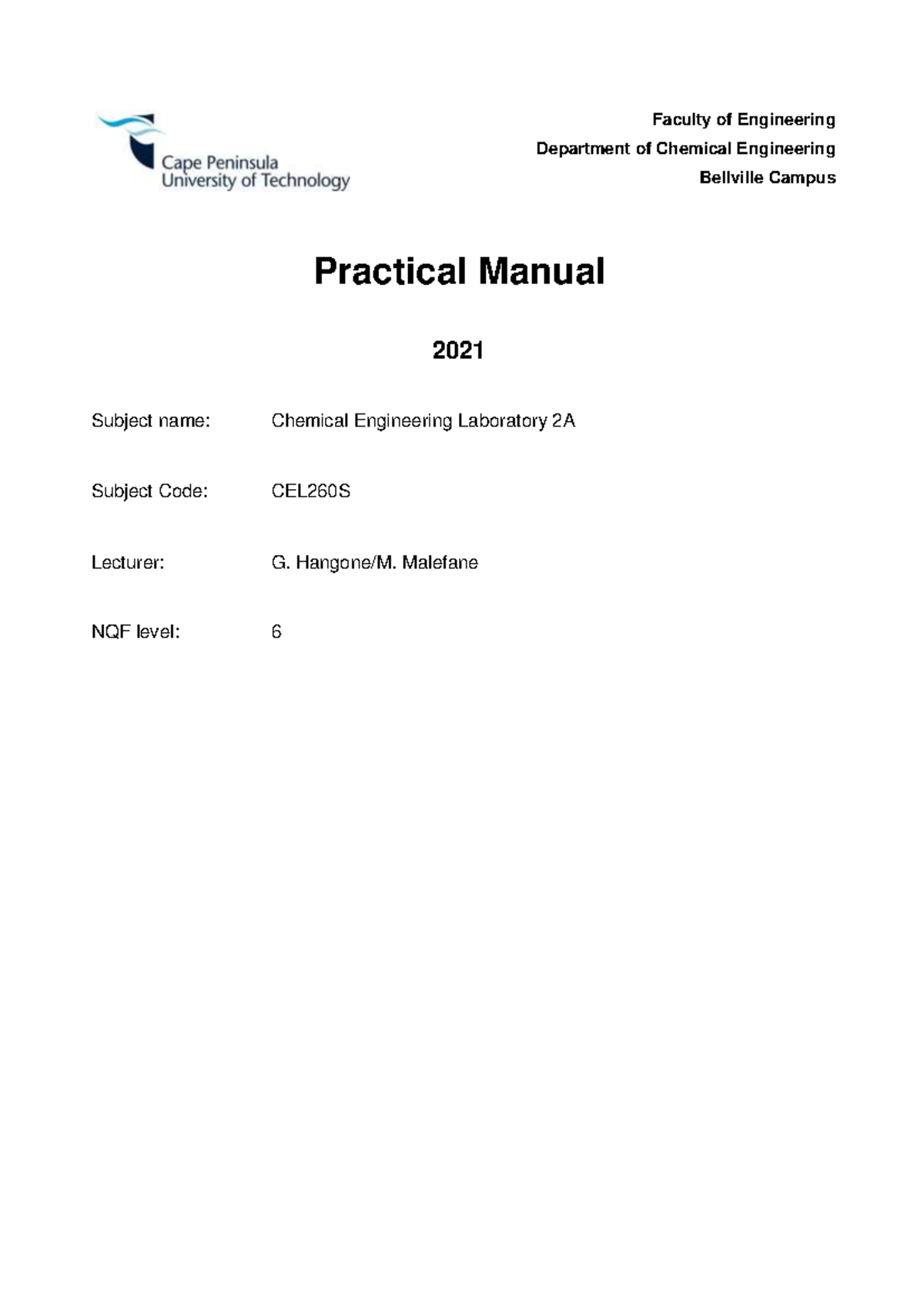 CET301S - Practical Manual for Drying Experiments - 2021 - Studocu