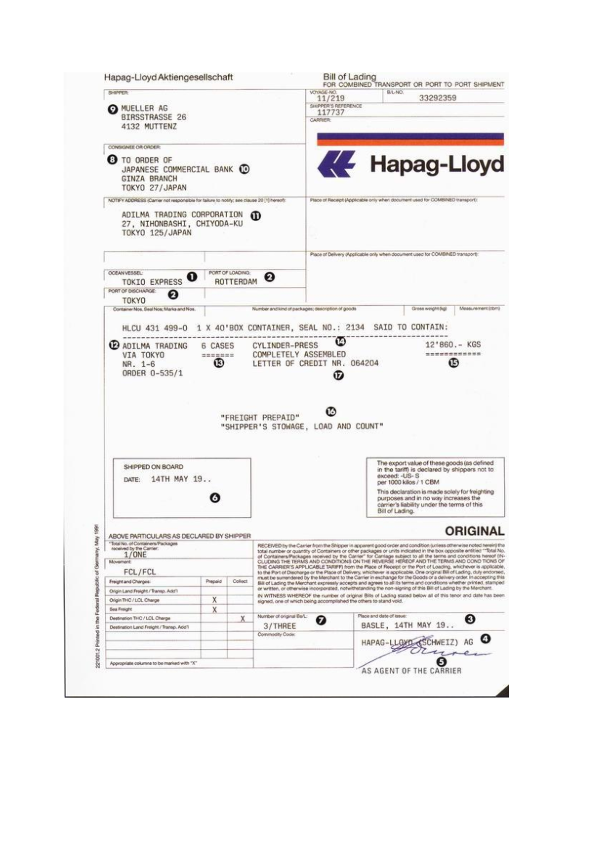 Emailing مستندات الشحن 2 - Bill of Lading FOR COMBINED TRANSPORT OR ...
