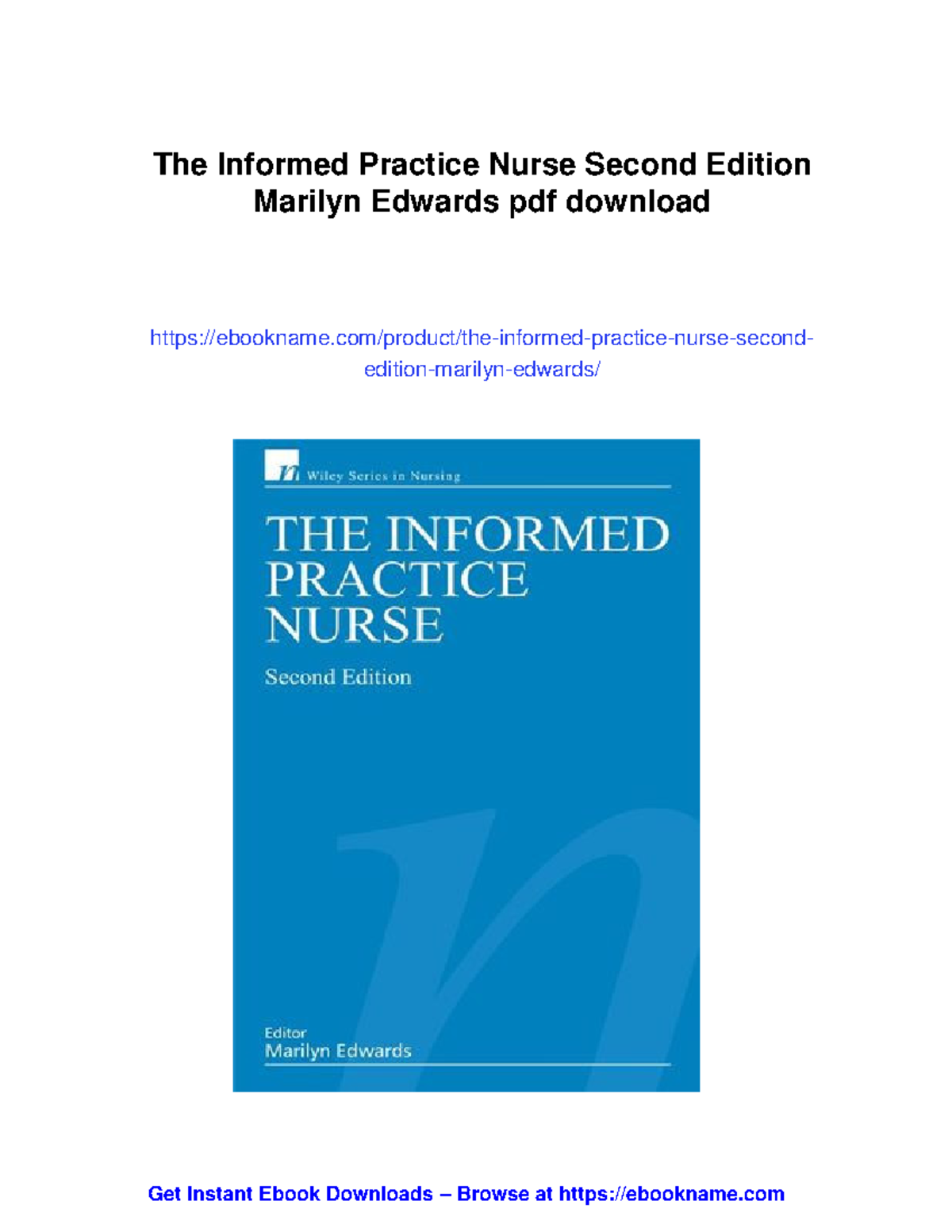 The informed practice nurse, second edition by Marilyn Edwards (PDF ...