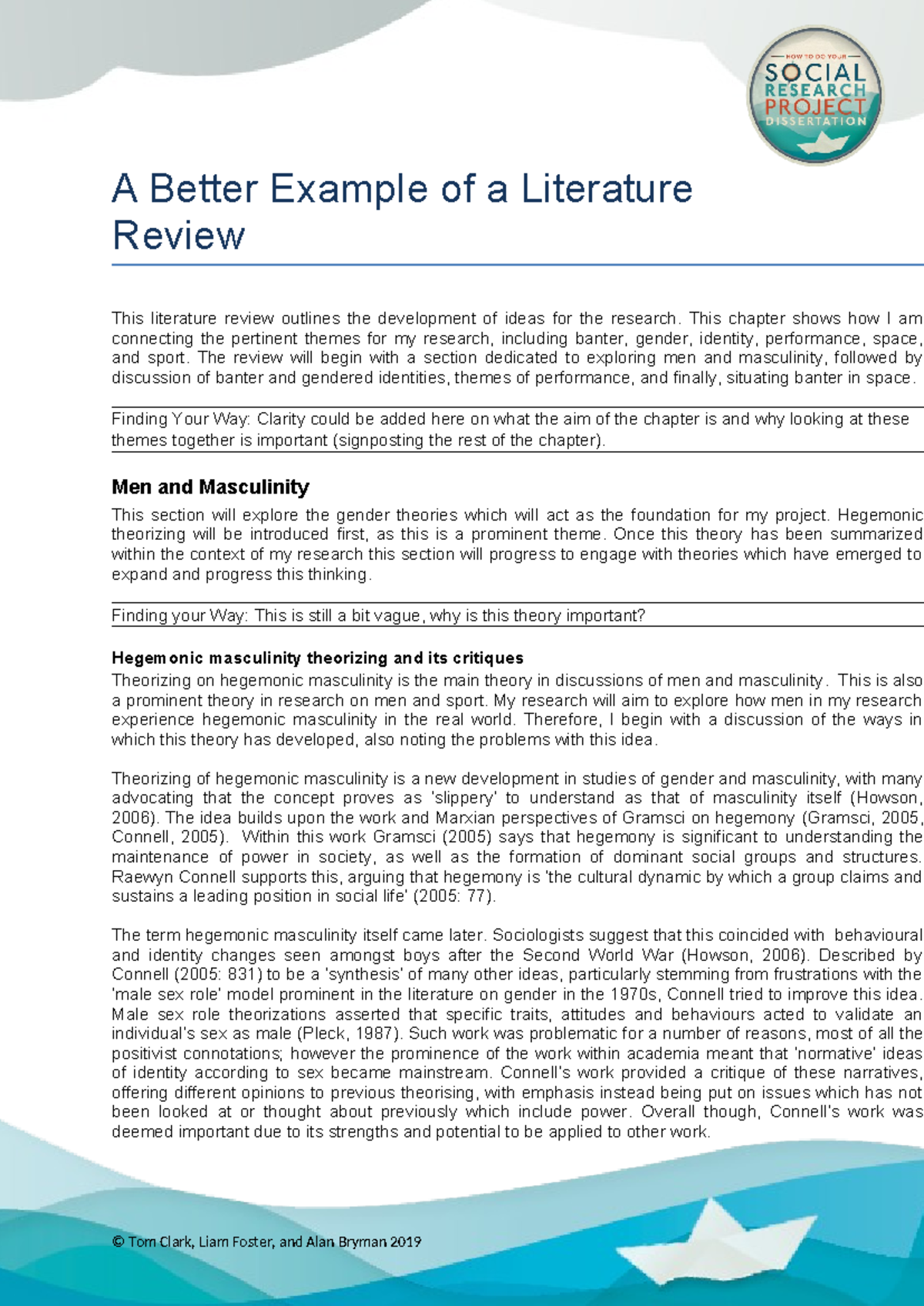 Clark et al 1e A Better Example of a Literature Review - A Better ...