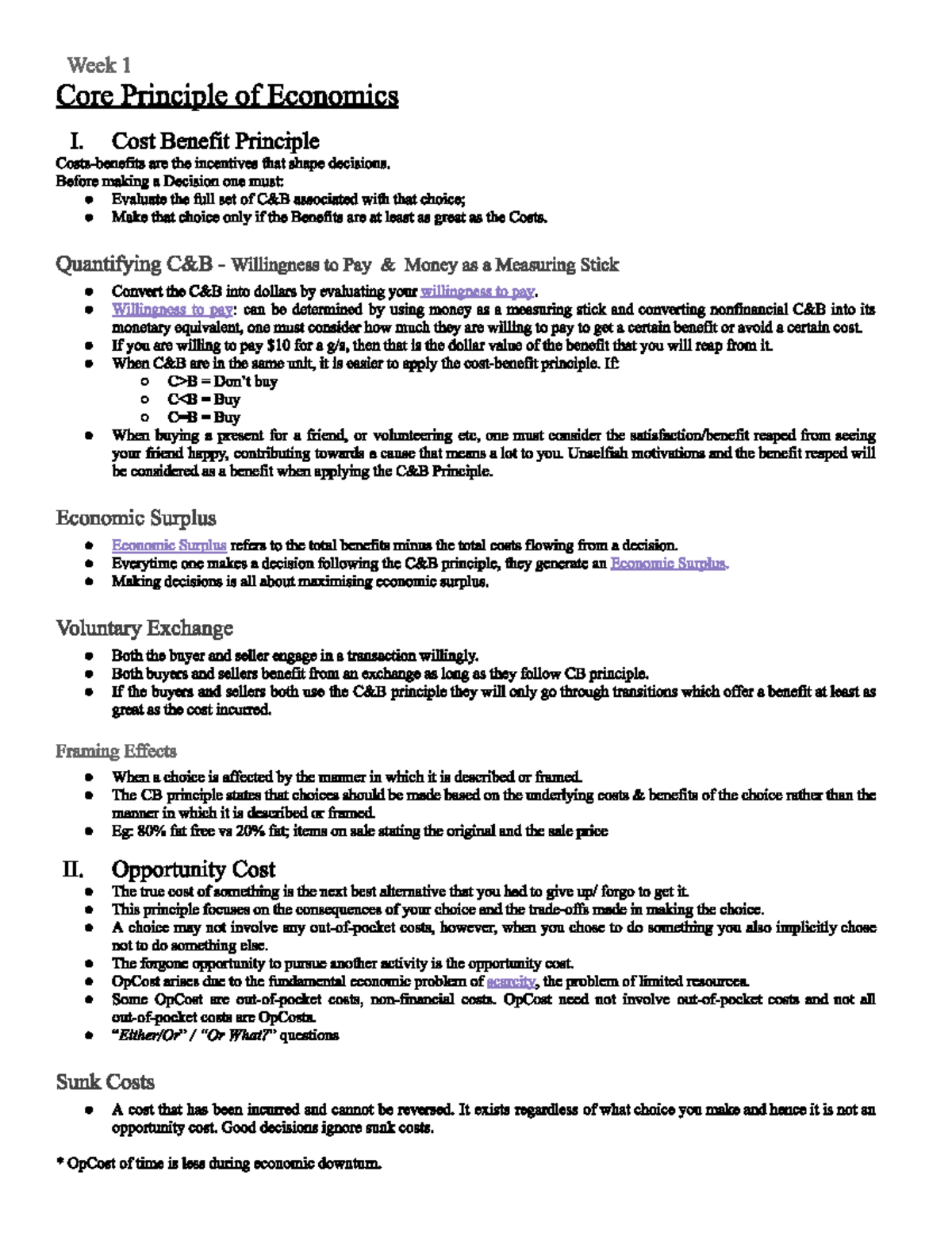 Econ1020 week 1 notes - ECON1020 - Studocu