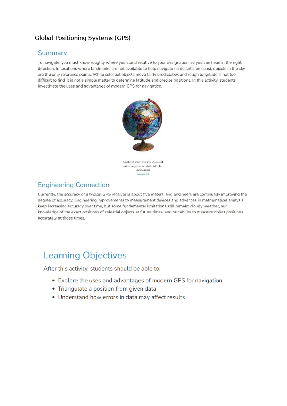 GPS Navigation Activity Summary: Exploring Modern Uses and Benefits ...