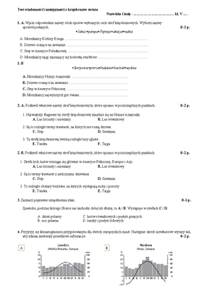 Praca klasowa 4: Ułamki dziesiętne - Sprawdzian z matematyki - Studocu