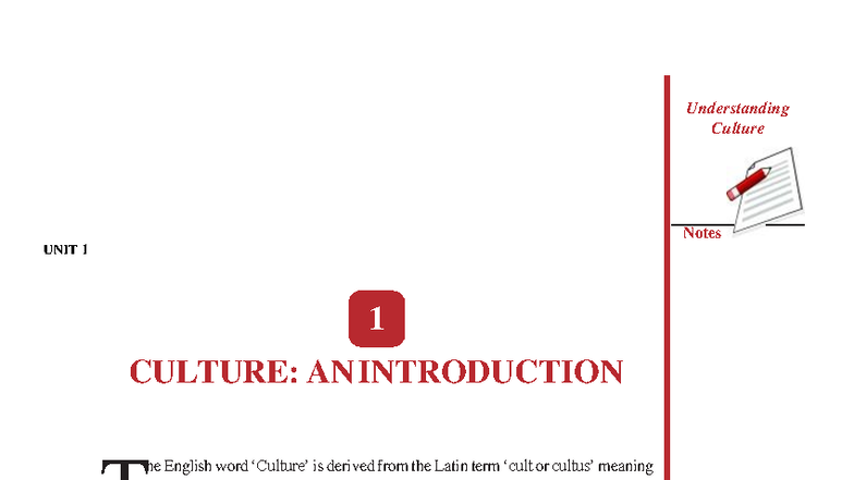 ITCS 101: Culture: An Introduction - Understanding Culture Notes - Studocu