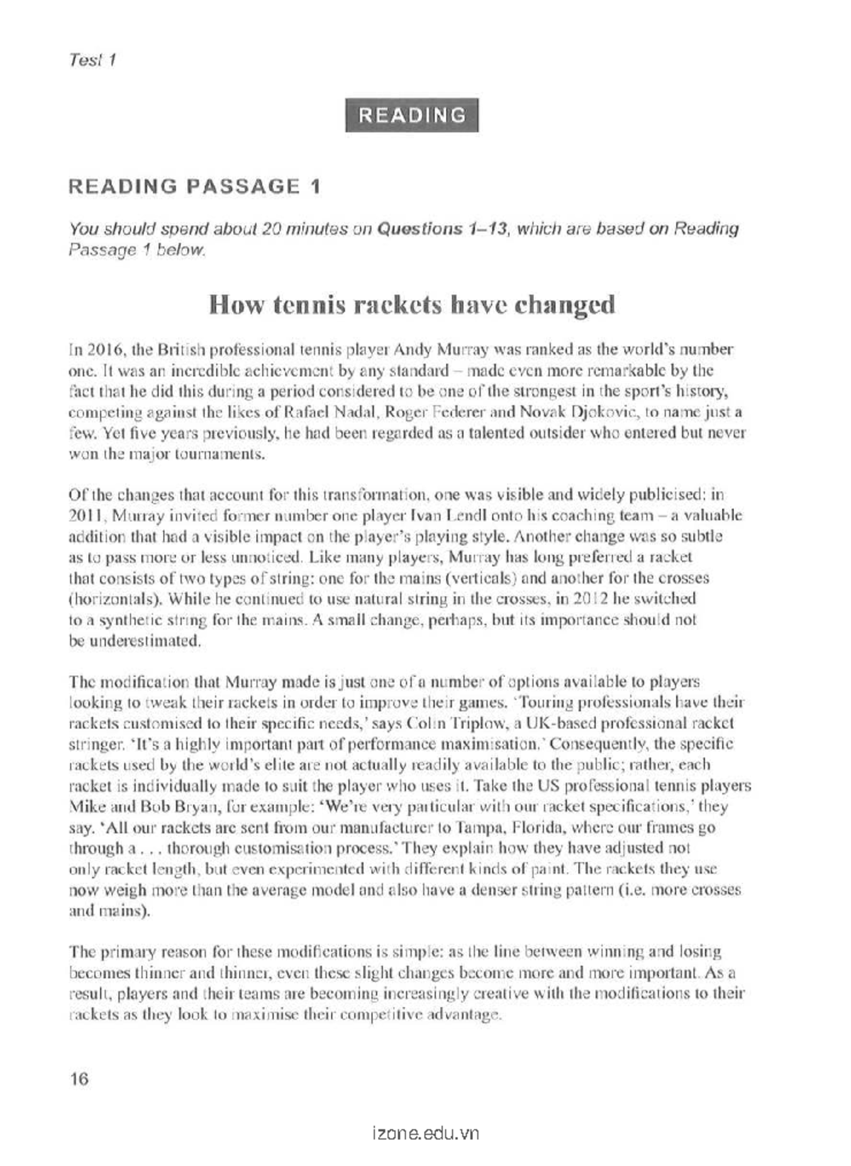 Cam19 - Test 1 Reading Passages and Questions Analysis - Studocu