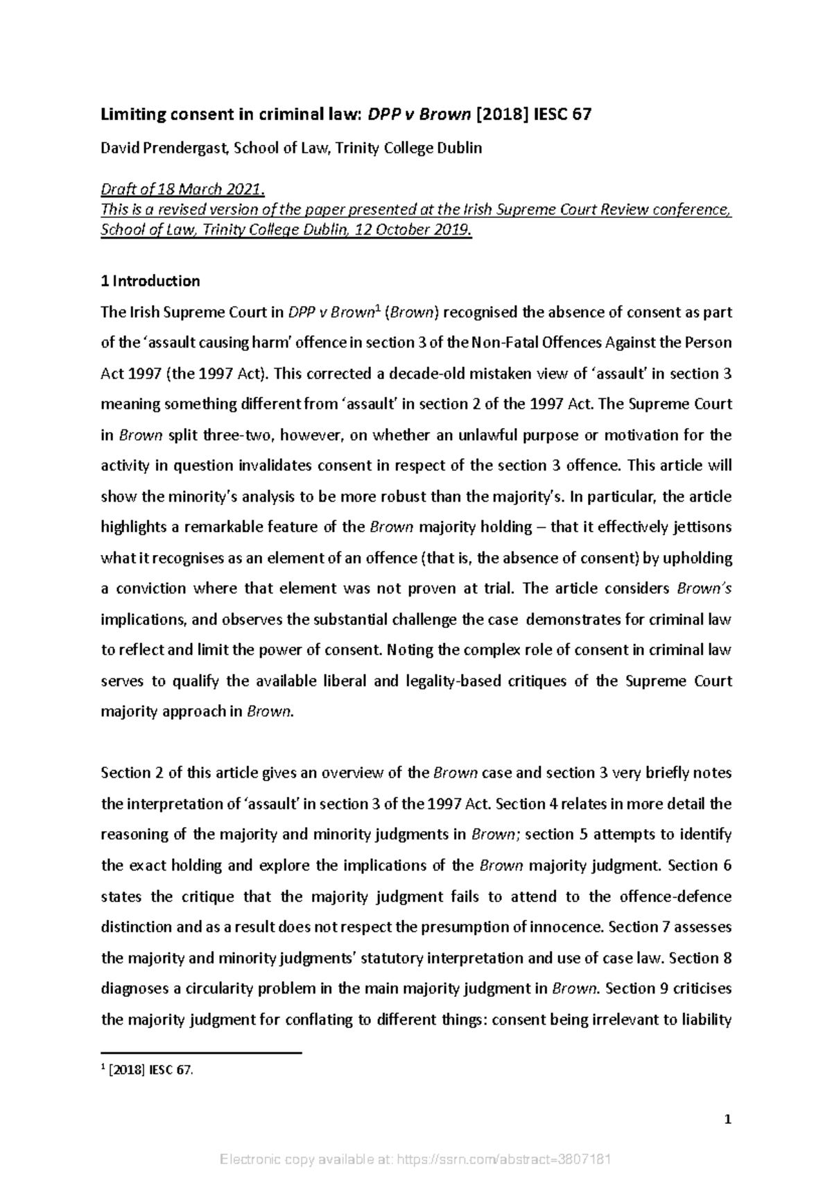 DPP v Brown: Analysis of Consent in Assault and Its Legal Implications ...