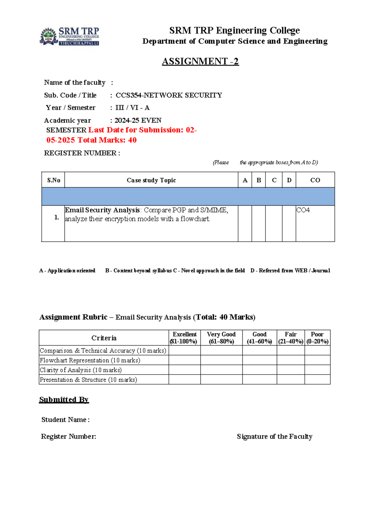SRM TRP Engineering College CSE ASSIGNMENT: Security Case Studies (VI A ...