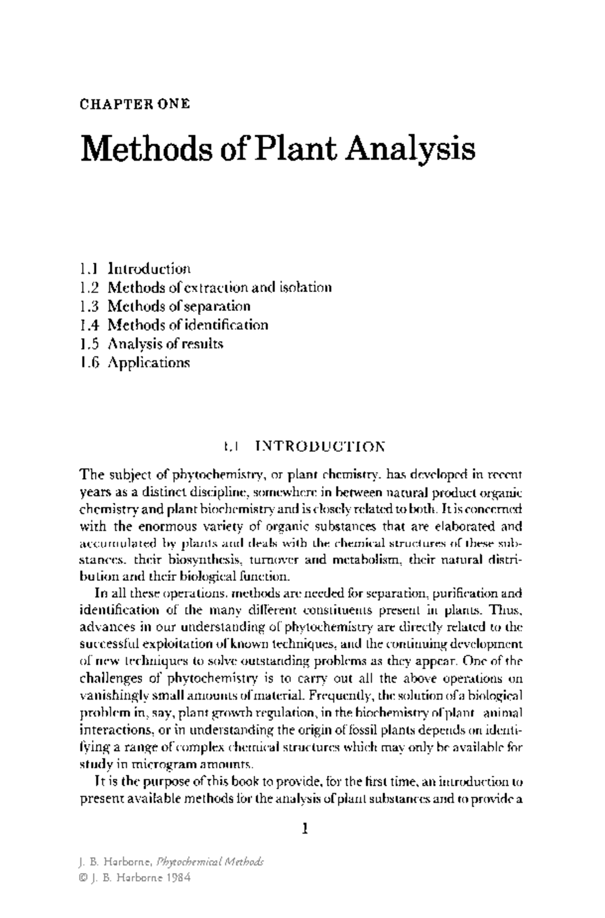 CHAPTER 1: Methods of Plant Analysis and Techniques Overview - Studocu