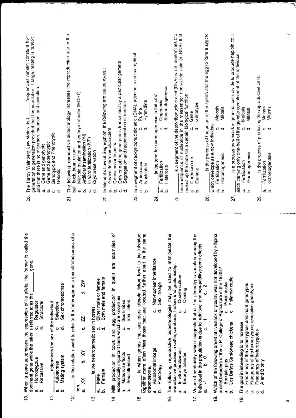 Ansci 2 - Genetics and Reproductive Biotechnology Overview - Studocu